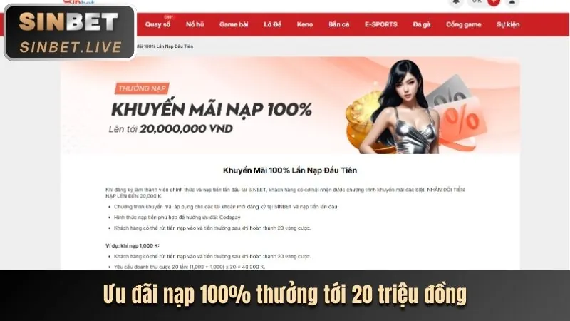Thưởng chào mừng khi đăng ký Baowin Code